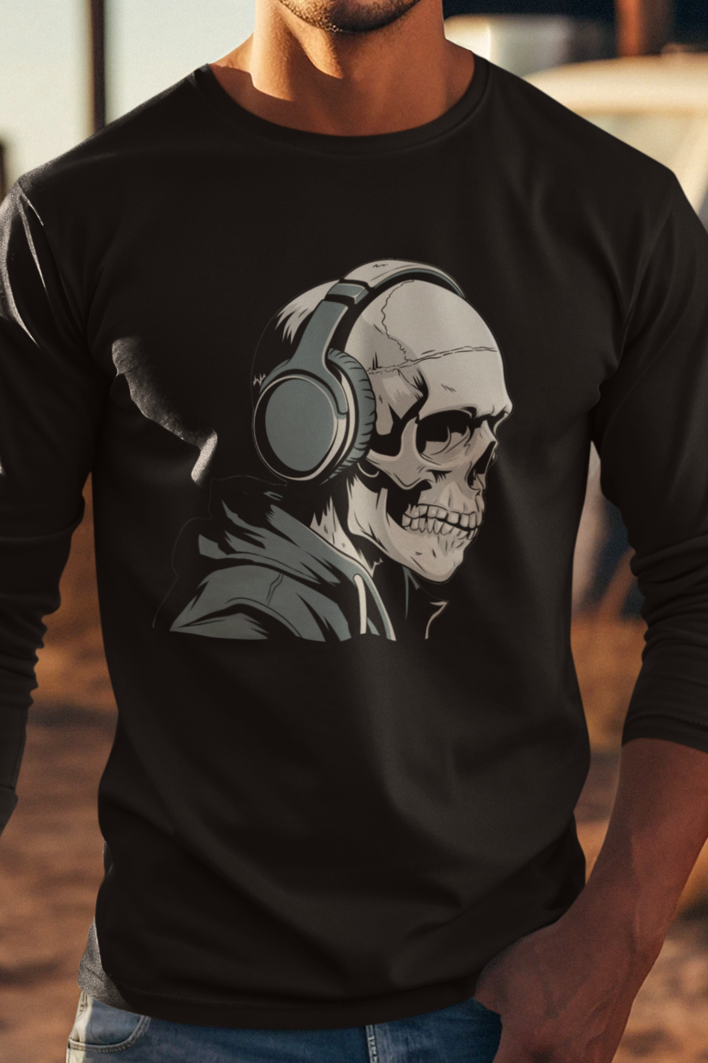 Skully Long Sleeve Tee - PhatHead Gear